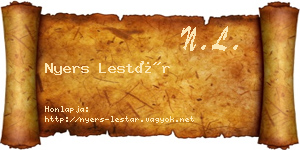 Nyers Lestár névjegykártya